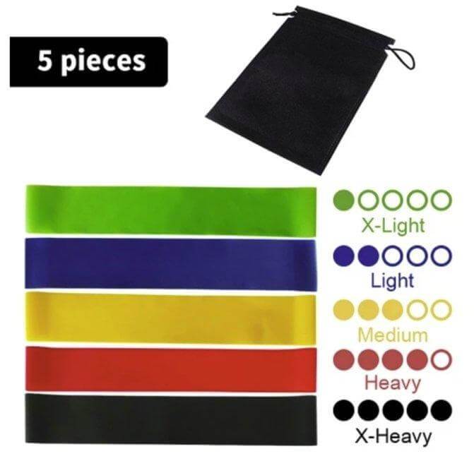 Set of 5 resistance bands Pure2Improve body shaper